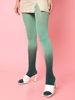Double Tone Green Stockings-Stockings