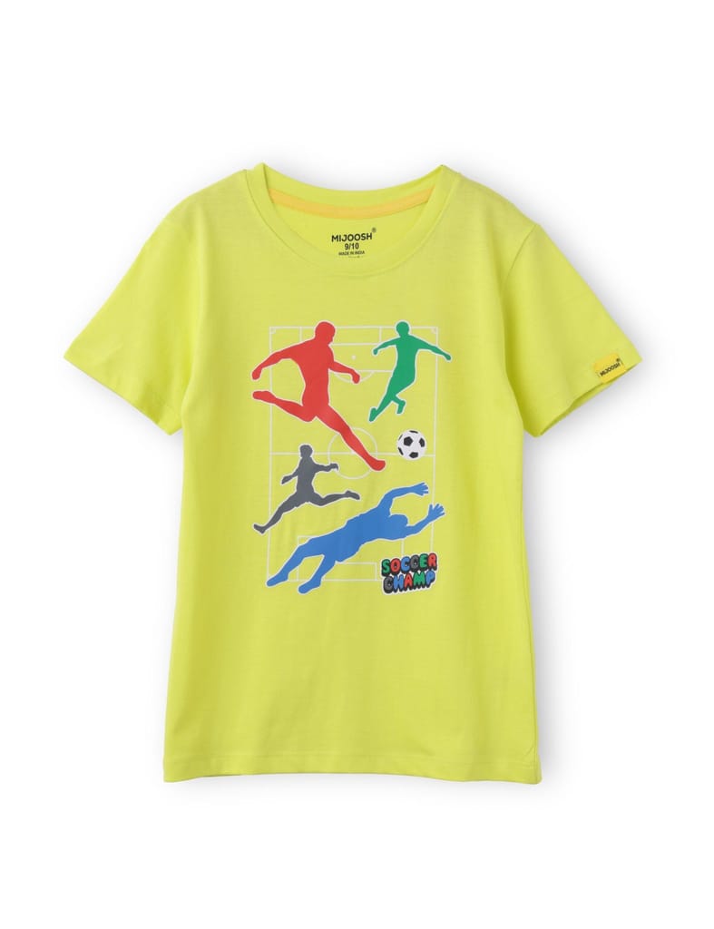 Best Kids Boys T shirt Cotton Sulphur Spring Lime Soccer Camp 2025 at ShopCircuit | ONDC