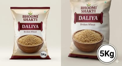 Bhoomi Shakti Premium Daliya 5 kg High Quality Broken Wheat for Healthy Meals