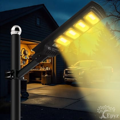 120 Watt Solar Street Warm Lights for Garden (Without Pole)-Without Pole