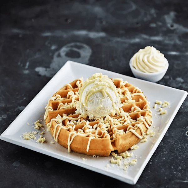 White fantasy belgian waffle