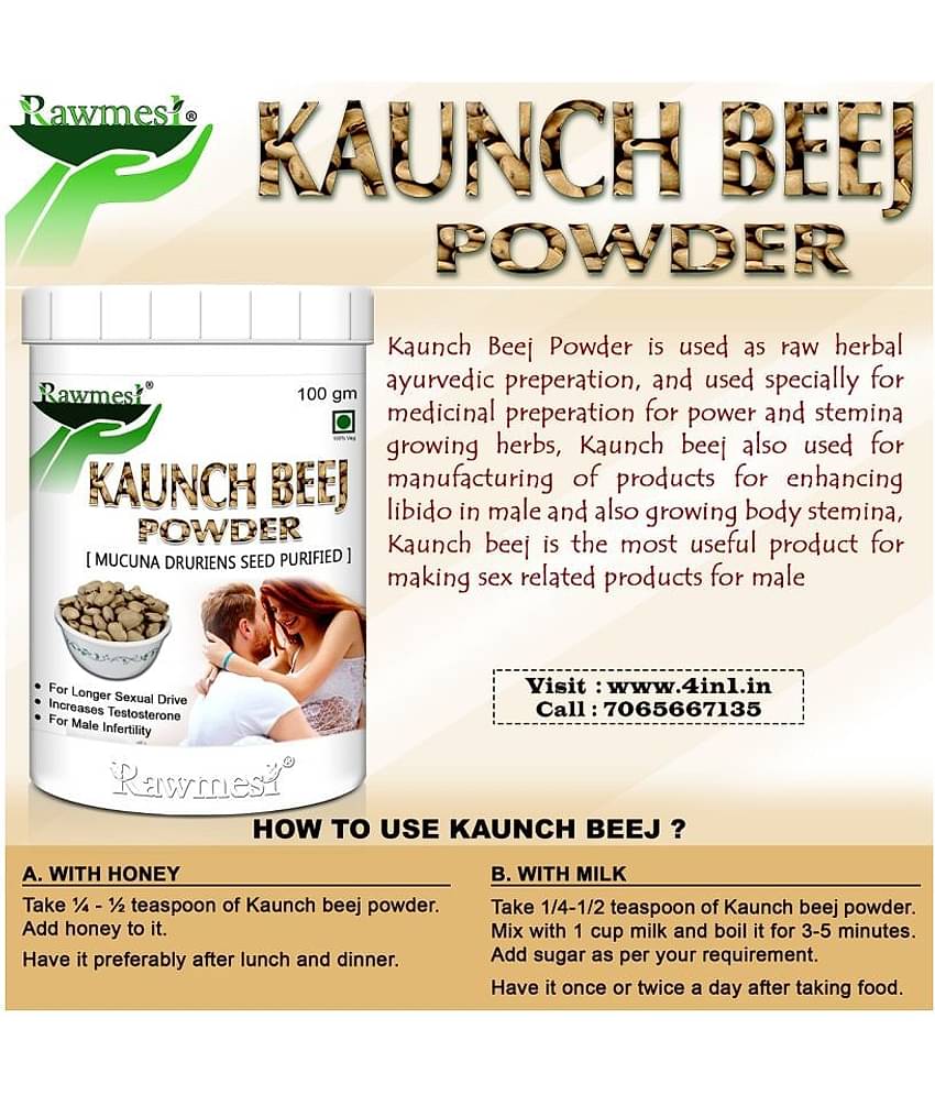 rawmest Kaunch Beej Powder 200 gm Vitamins Powder