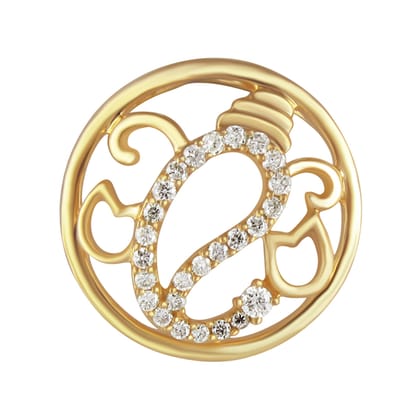 Senco Gold Friend Ganesha Kids Diamond Pendant (1.7 gram / 0.11 Ct / HI-SI / 18K Yellow Gold)