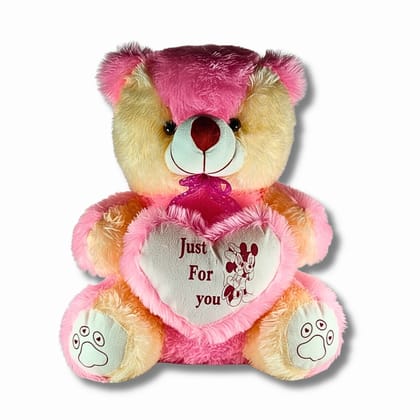 Saadhya Toys Pink Teddy Bear with Heart – 48 cm Premium Soft Plush Teddy “Just For You” for Romantic Gifting, Kids &amp; Home Décor