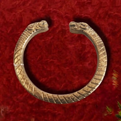 Traditional Brass Gold Plated Kada Cuff for Men (3587)