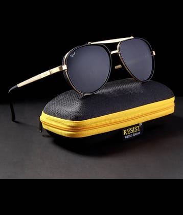 RESIST EYEWEAR Gold Pilot Sunglasses ( Pack of 1 )