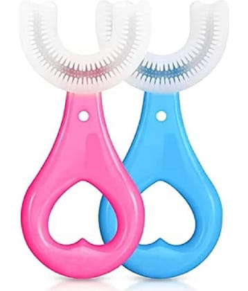 purple dust Multi-Colour Silicone Baby Toothbrush ( 2 pcs )