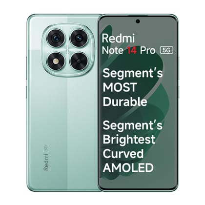Redmi Note 14 Pro 5G Prime Edition (Ivy Green, 8GB RAM, 128GB Storage) | 50 MP Sony Camera Setup | Corning Gorilla Glass Victus 2 | 1.5K 3D Curved AMOLED | Mediatek Dimensity 7300- Ultra green / 8GB+128GB