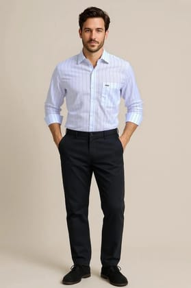 Linen Base Striped Shirt #61914