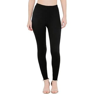 Viaan Footed  Ethnic Wear Legging (Black, Solid)