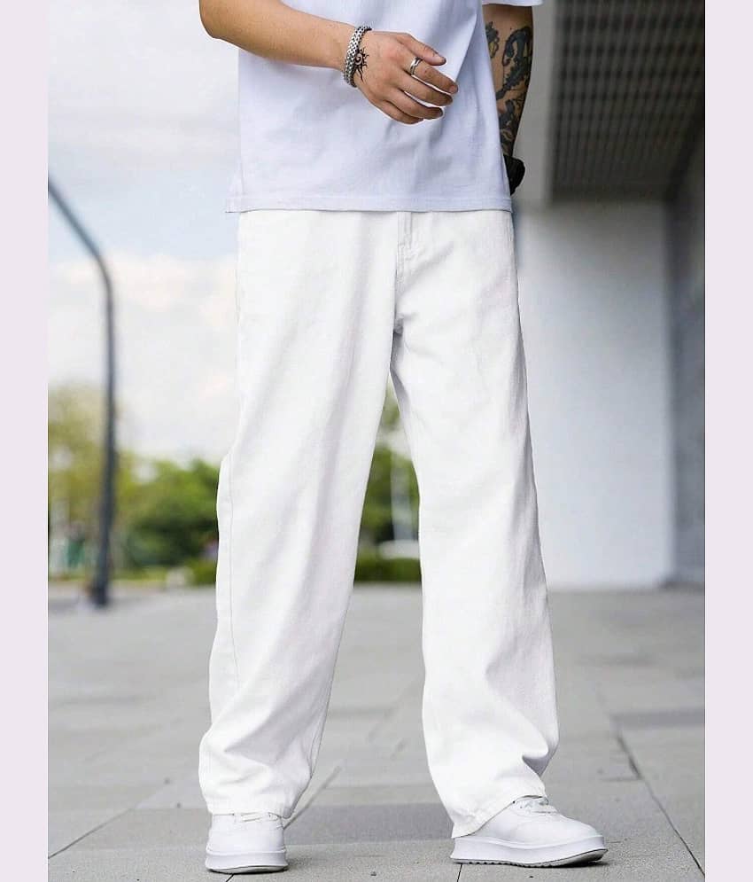Niffer Fashion Basic Men's Jeans - White ( Pack of 1 )