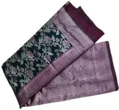 Elegant Silver Zari Board Saree