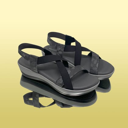 Modern criss-cross sandals-Black / 36