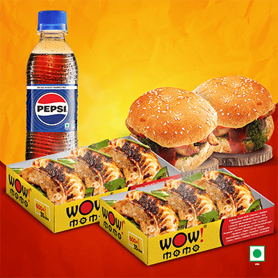 Veg Himalayan Chilli Momo 6Pc + Veg Moburg 2Pc + 1 Pepsi 250ml