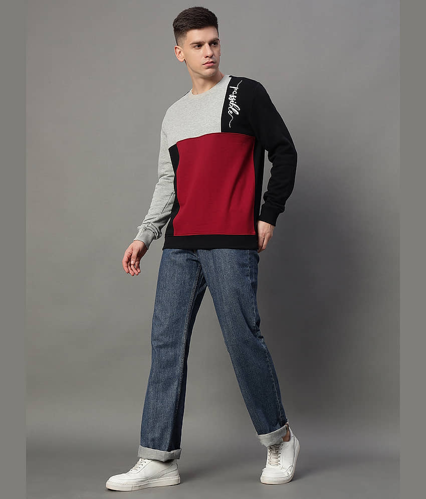 GET GOLF Fleece Round Neck Men's Sweatshirt - Grey ( Pack of 1 )