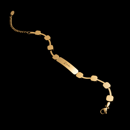Personalised Dot Bracelet-Gold