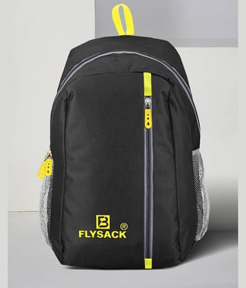 FLYSACK Black PU Backpack ( 22 Ltrs )