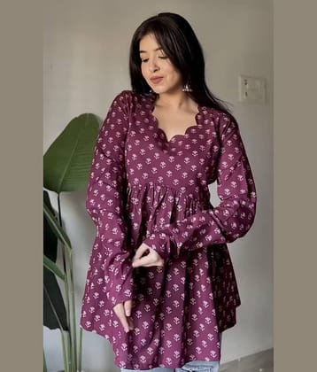 Silksutra Women's Rayon Regular Top ( Maroon )
