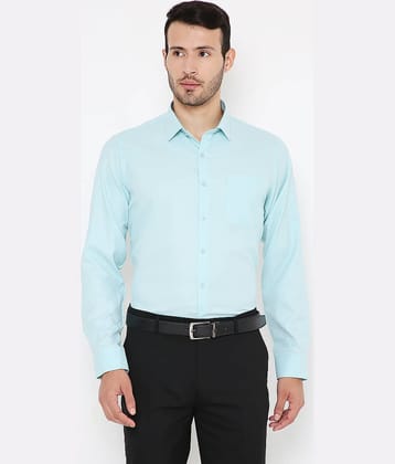 Maharaja - Green Cotton Blend Slim Fit Men's Formal Shirt ( Pack of 1 )