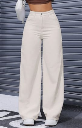 Bellbum Wide Leg Jeans Creme Denim-32