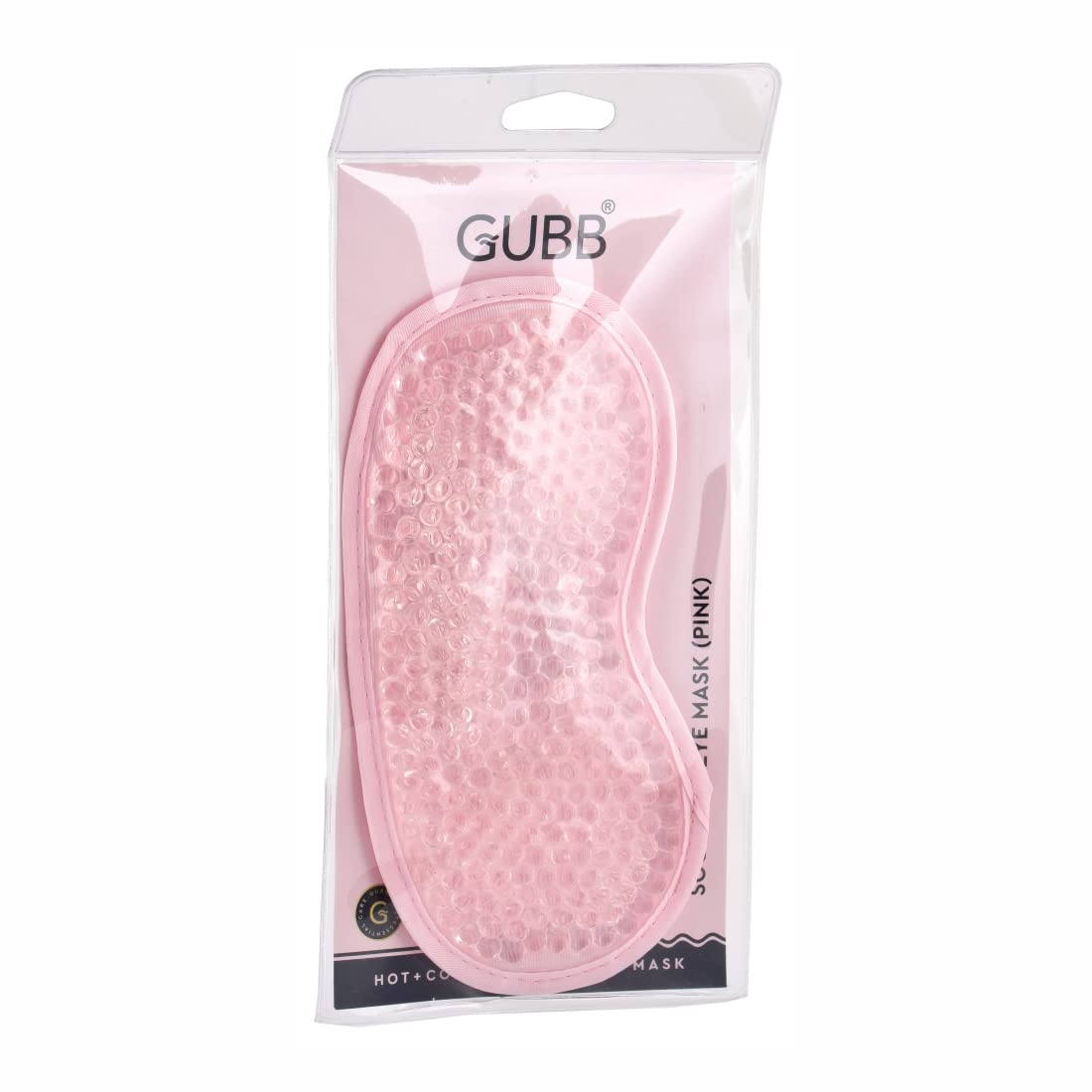 GUBB Soothing Eye Gel Mask | Ideal For Puffy Eyes And Dark Circles | Soothe and depuff Tired Eyes | Can Be Used As Sleeping Mask while Travelling | Pink