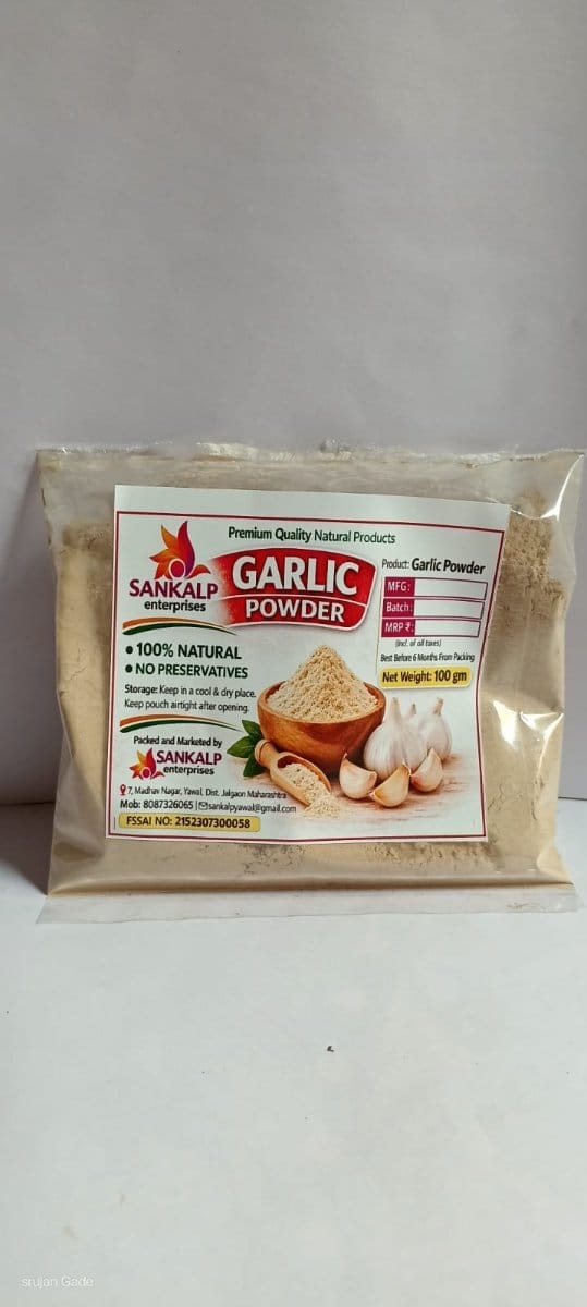 Sankalp Enterprises Garlic Powder (100g) | 100% Natural & Preservative-Free | Everyday Cooking