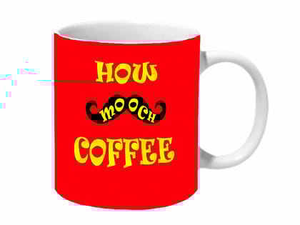 Multicolor How Mooch Coffee -Red (Symmetrical) Ceramic Mug