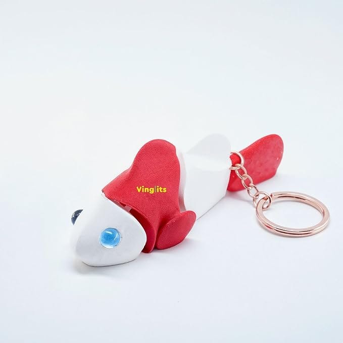 Vinglits Aqua Squad 3D Printed Keychains – Articulated Animal Toys, Pocket-Friendly Keyrings, Stress Relief Desk Toys for Kids & Adults, Collectible Accessories (Clownfish - Gulabo)
