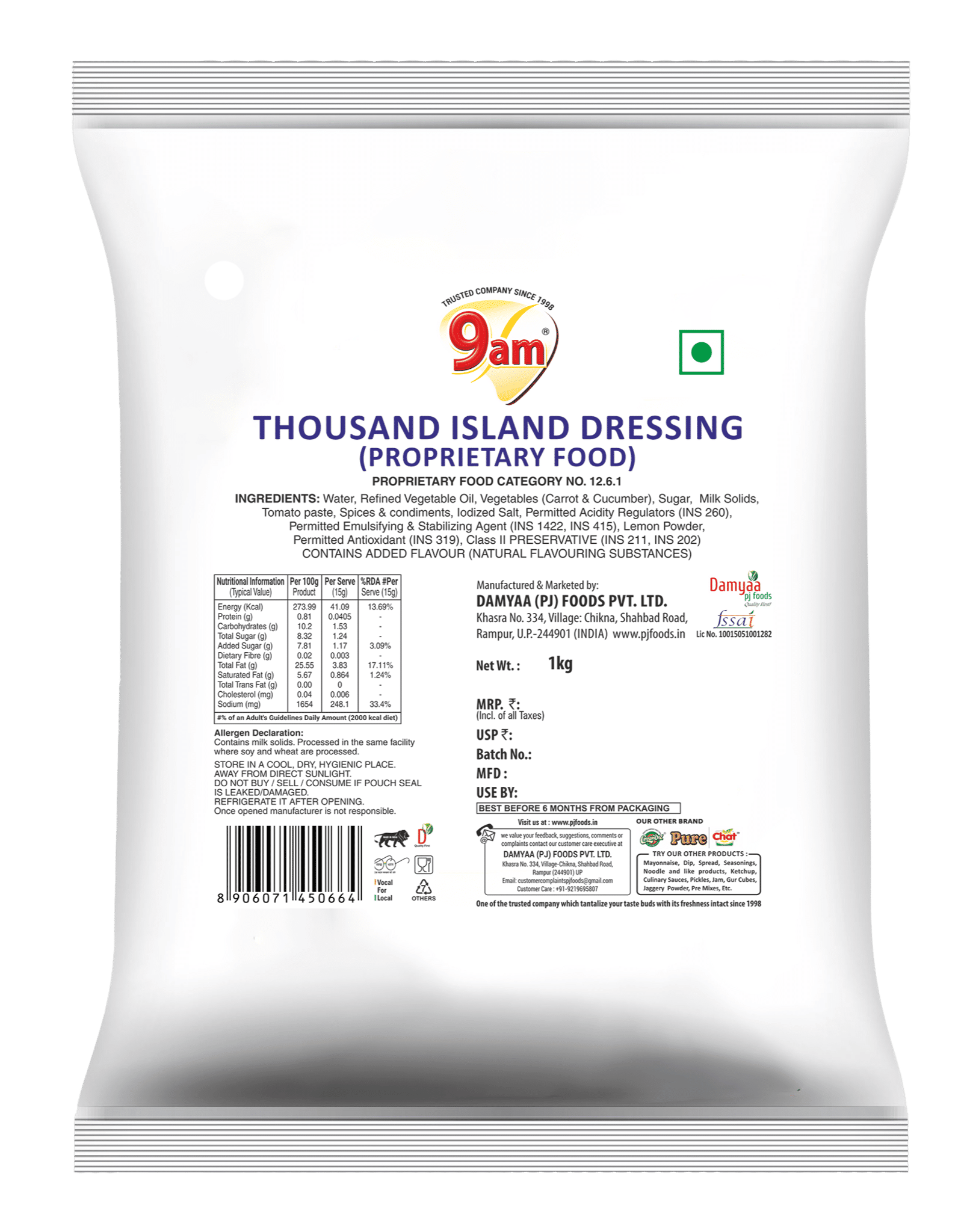 9am Thousand Island Dressing, 1 Kg