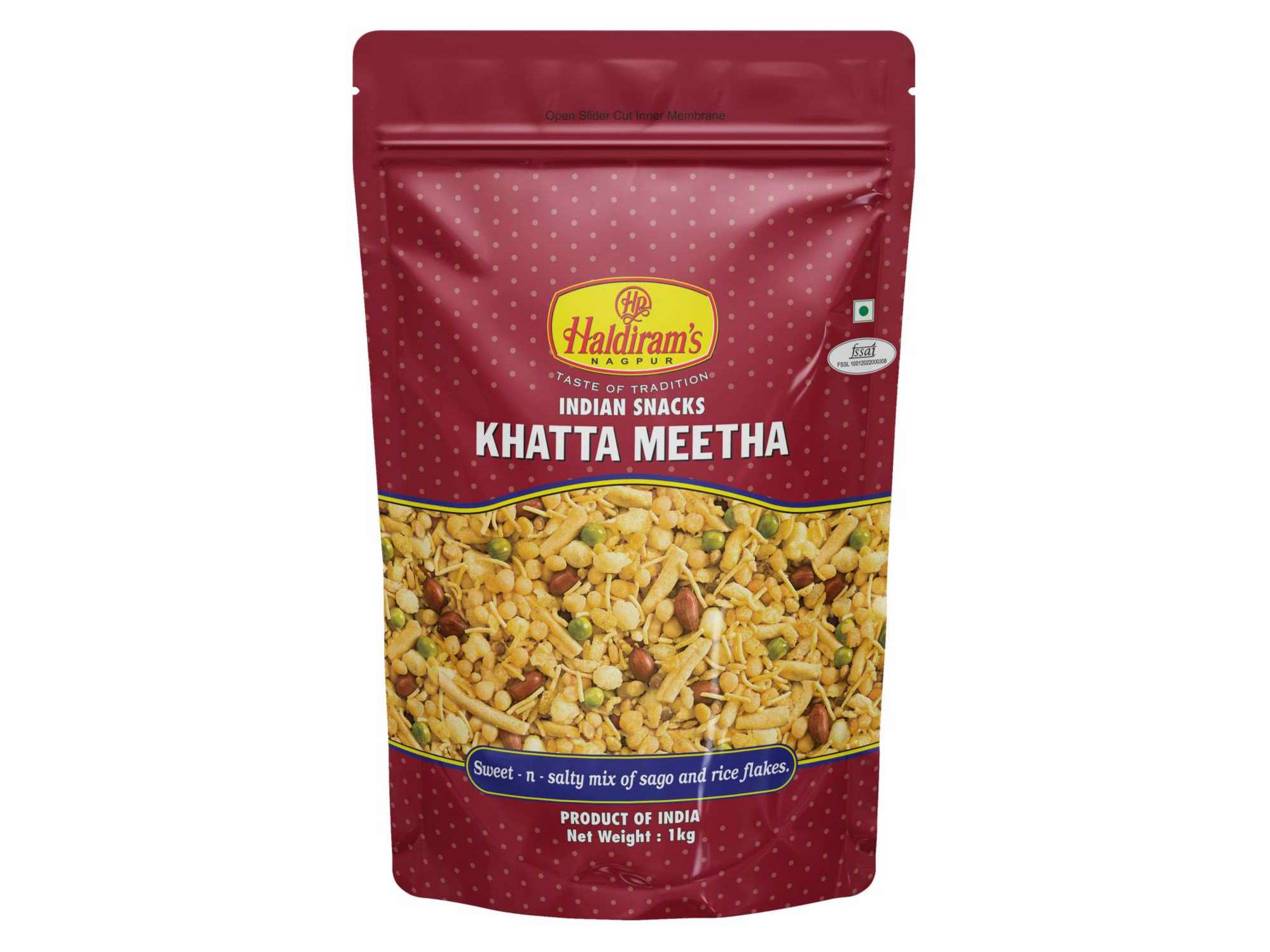Haldiram's Khatta Meetha Namkeen - 1 kg - Pack of 2