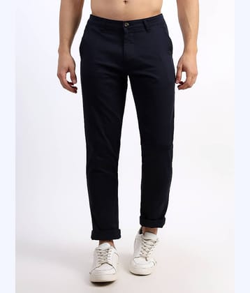 plounge Slim Flat Men's Chinos - Navy Blue ( Pack of 1 )