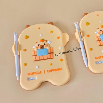 Cute Animal Design LCD Portable Writing Pad Tablet with Premium Silicon Cover-Capybara