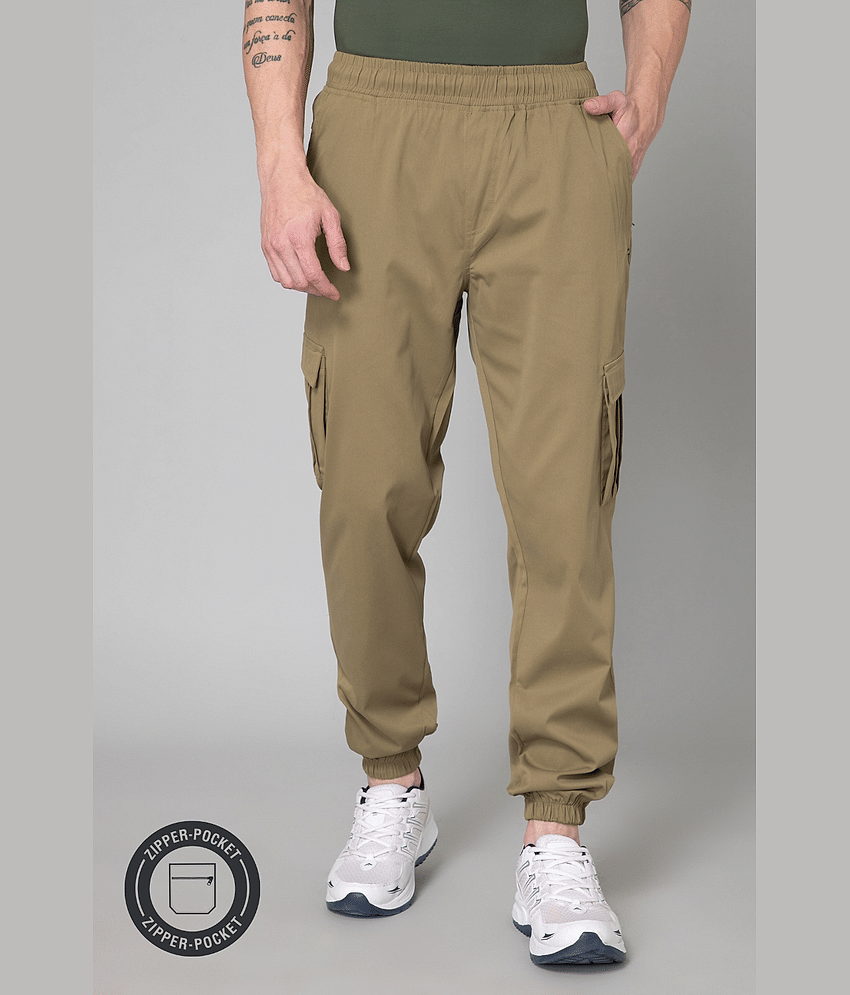 Turnfit Regular Flat Men's Joggers - Beige ( Pack of 1 )