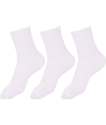 Dollar - White Cotton Boy's School Socks ( Pack of 3 )