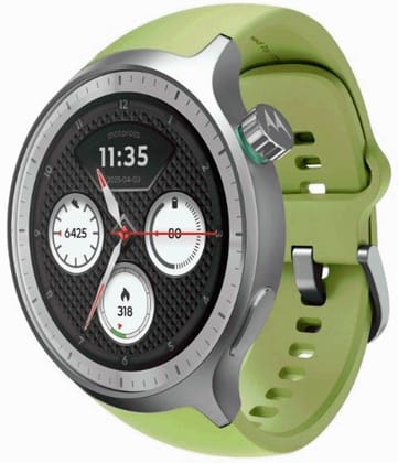 Motorola Moto Watch 1.4 Inch OLED Smartwatch, Always On Display, Dual Band GPS, Powered by Polar, Android Compatible Smartwatch, Pantone Herbal Garden Strap Motorola Moto Watch 1.4 Inch OLED Smartwatch, Always On Display, Dual Band GPS, Powered by Polar, Android Compatible Smartwatch, Pantone Herbal Garden Strap