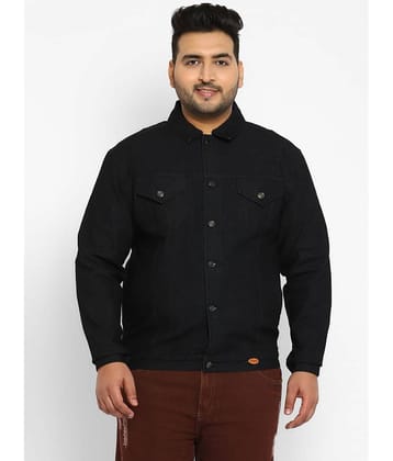 Urbano Plus - Black Denim Regular Fit Men's Denim Jacket ( Pack of 1 )