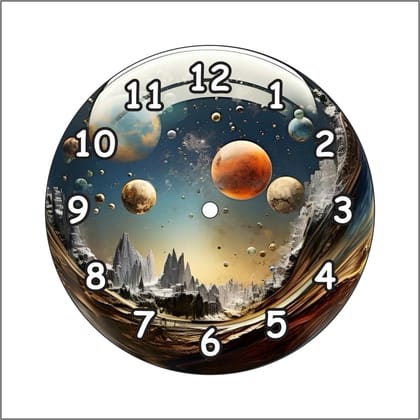 The Magical Gifts Galaxy Space Wall Clock Planets & Stars Futuristic Decor for Kids & Adults Gift for Space Lovers & Astronaut Fans (12 INCH)