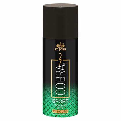 ST.JOHN Deo Cobra Sport Limited Edition Deodorant Body Spray for Long Lasting Protection 150ml (Pack of 12)