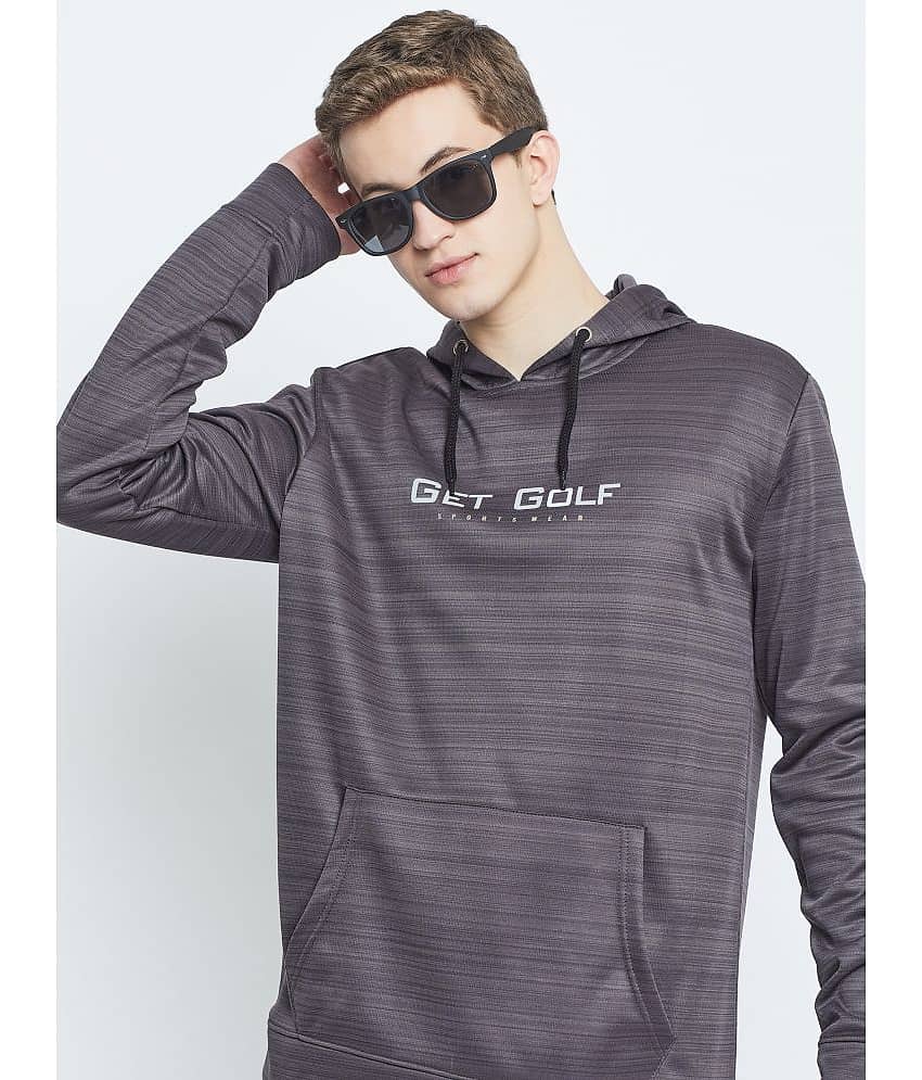 GET GOLF Fleece Hooded Men's Sweatshirt - Grey ( Pack of 1 )