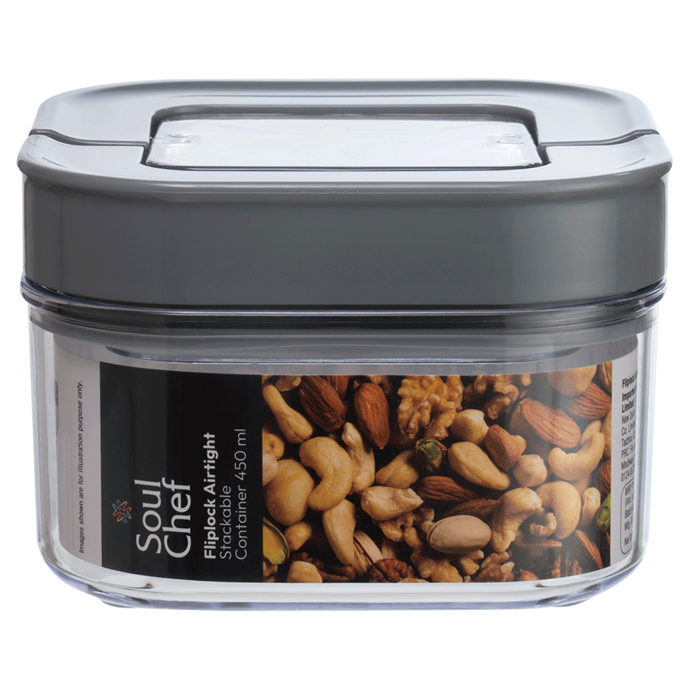 Modi Care Fliplock Airtight Four Piece Stackable Square Containers
