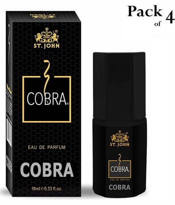 ST.JOHN Cobra Perfume Long Lasting Pocket Perfume For Men 10ml Each (40ml) - Pack of 4