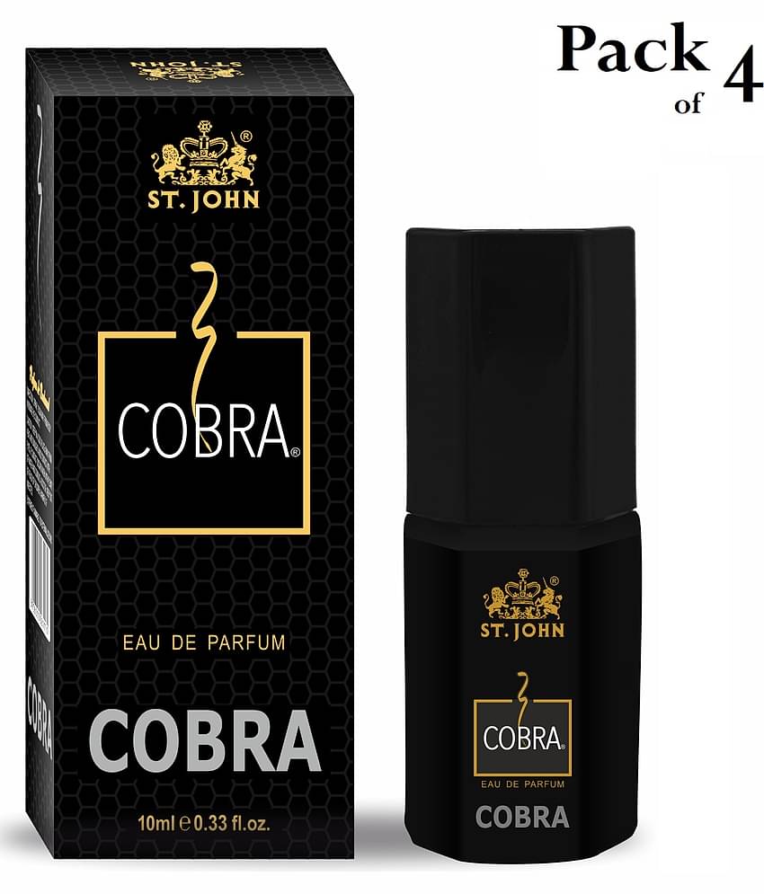 ST.JOHN Cobra Perfume Long Lasting Pocket Perfume For Men 10ml Each (40ml) - Pack of 4