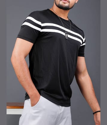 Eyebogler Pack of 1 Polyester Regular Fit Men's T-Shirt ( Black )