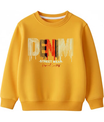 MIST N FOGG Pack of 1 Boys Cotton Blend Sweater ( Mustard )