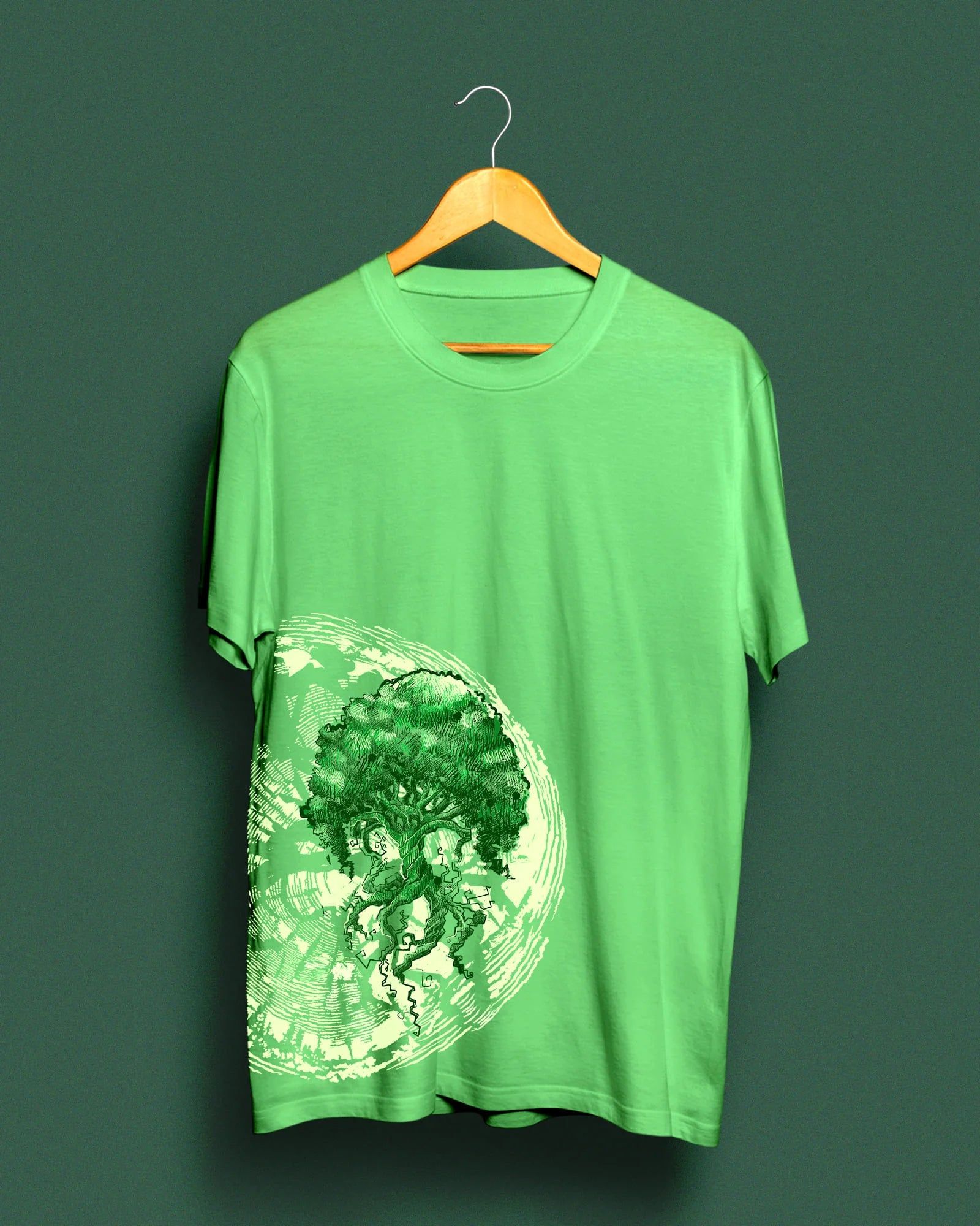 Tree | Bong Graphic Tees | Green-Green / X-small