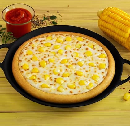 Golden corn pizza