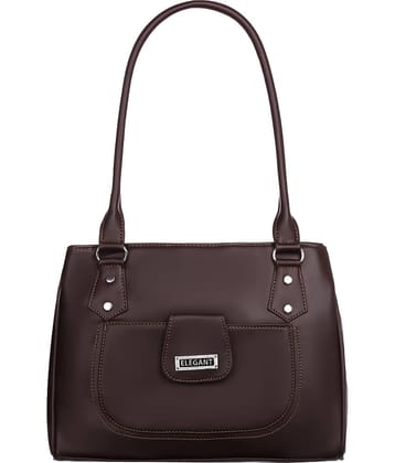 Elegant Shoulder Bag PU Set of 1 ( Brown )
