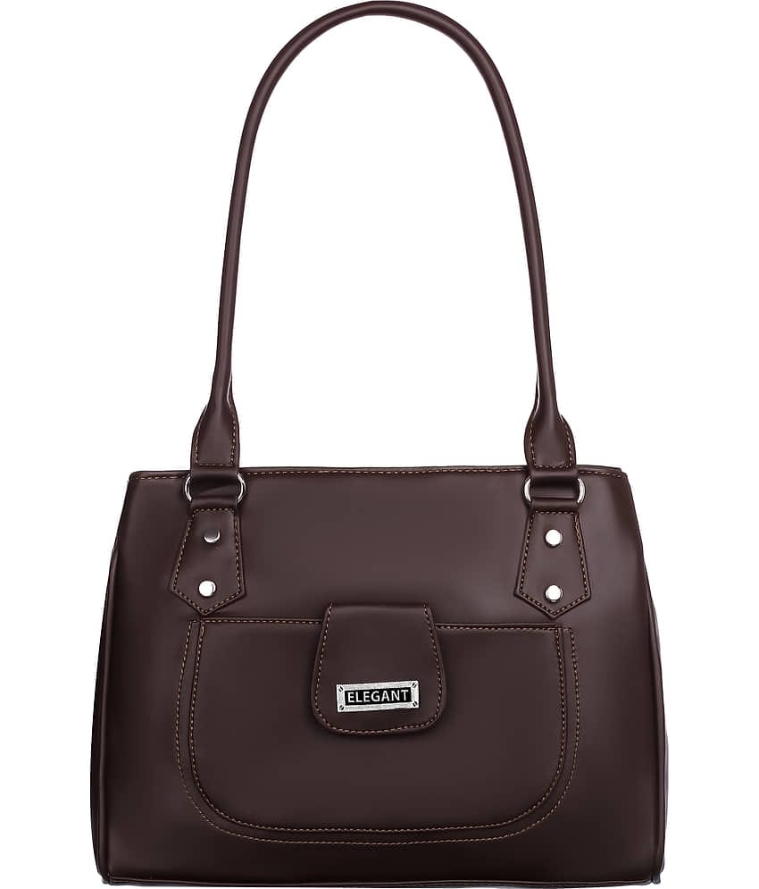 Elegant Shoulder Bag PU Set of 1 ( Brown )