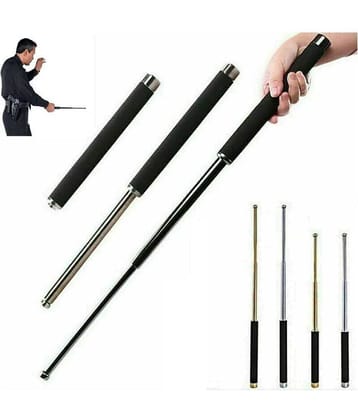 Self Defense Security Baton Telescopic Folding Metal Stick Rod Cushion Grip