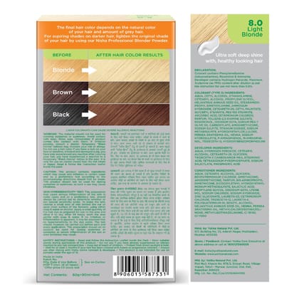 Nisha Creme Hair Color Combo, Pack of 2 Ultra Blonde & Light Blonde